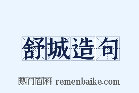 舒城造句是什么意思的图片